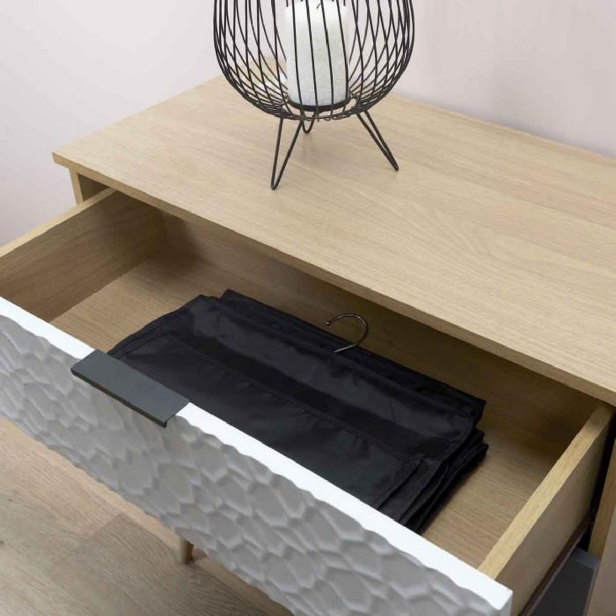 Paris Prix Rangement à Suspendre  6 Sacs à Main  83cm Noir