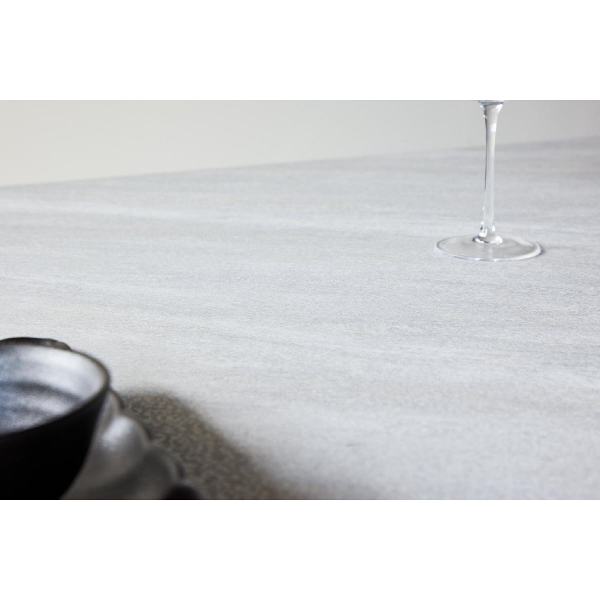 Voir la diapositive 6 : Paris Prix Table de repas effet pierre  cael  120cm gris & moka