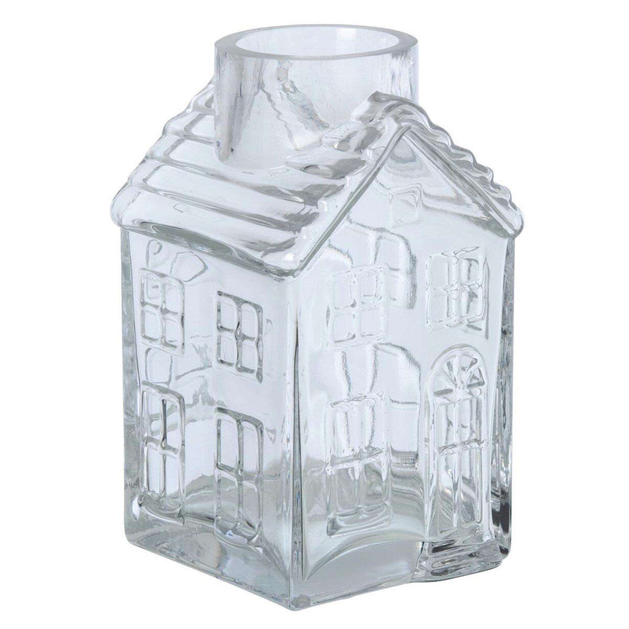 J-LINE Vase maison en verre  karin  21cm transparent