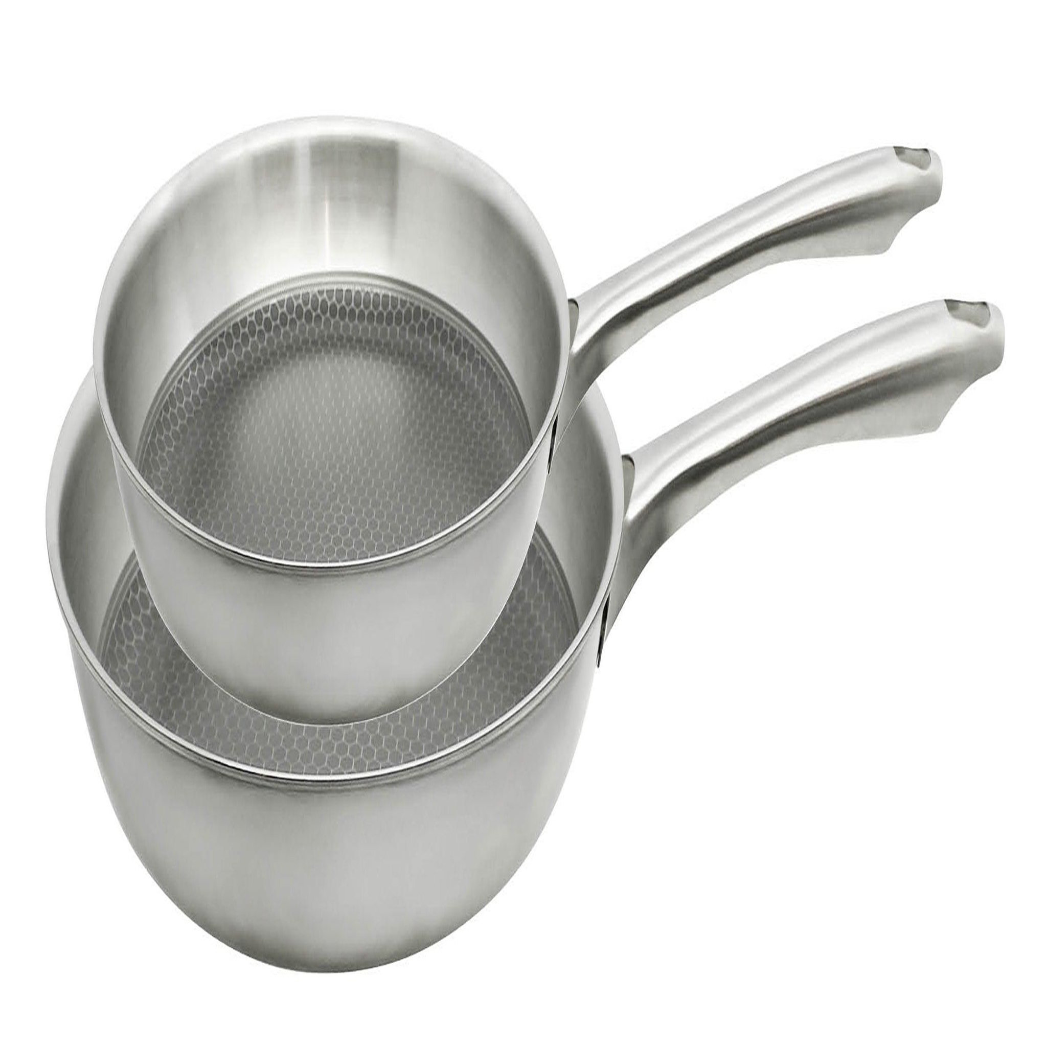 ELO Set de 2 poêles 24 et 28 cm en acier inoxydable et revêtement sans pfas elo relief passion