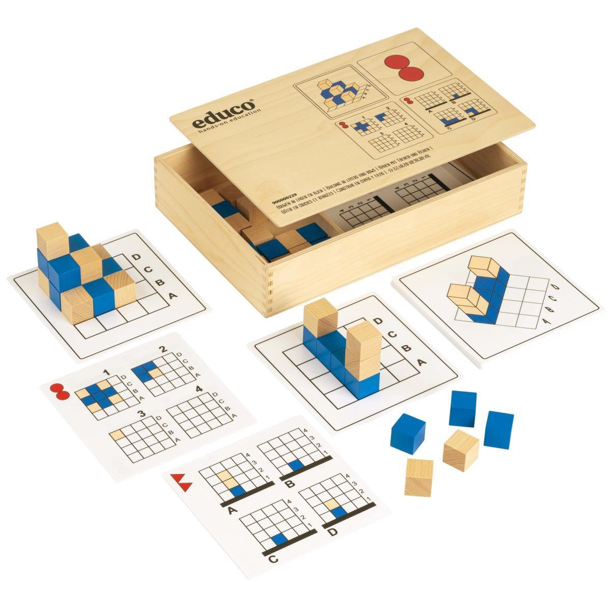 EDUCO Apprendre les mathématiques - bâtir en couches et rangées - jeu montessori
