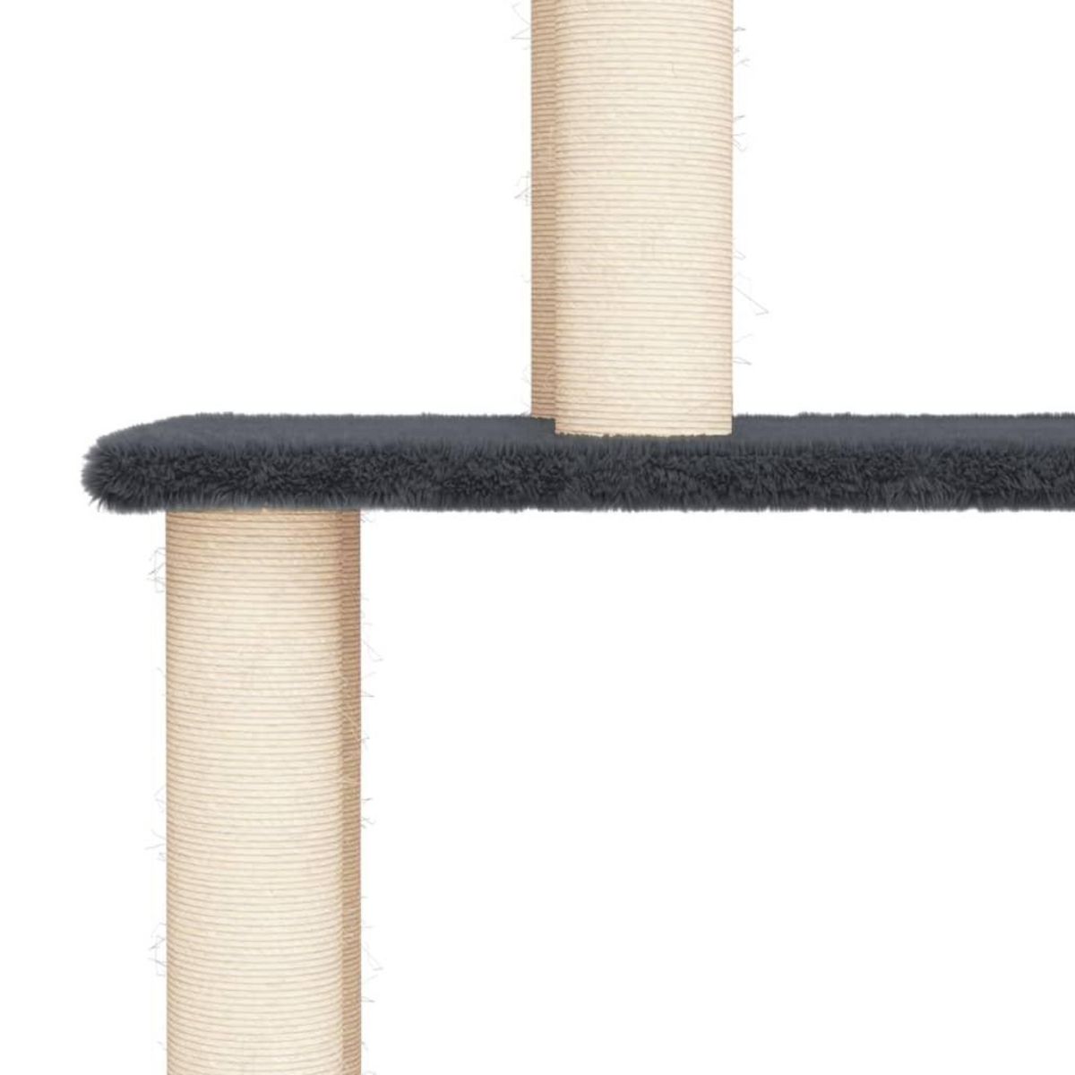 VIDAXL Arbre a chat avec griffoirs en sisal gris fonce 149 cm