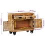 Voir la diapositive 6 : VIDAXL Buffet 80x30x65 cm bois de manguier brut massif