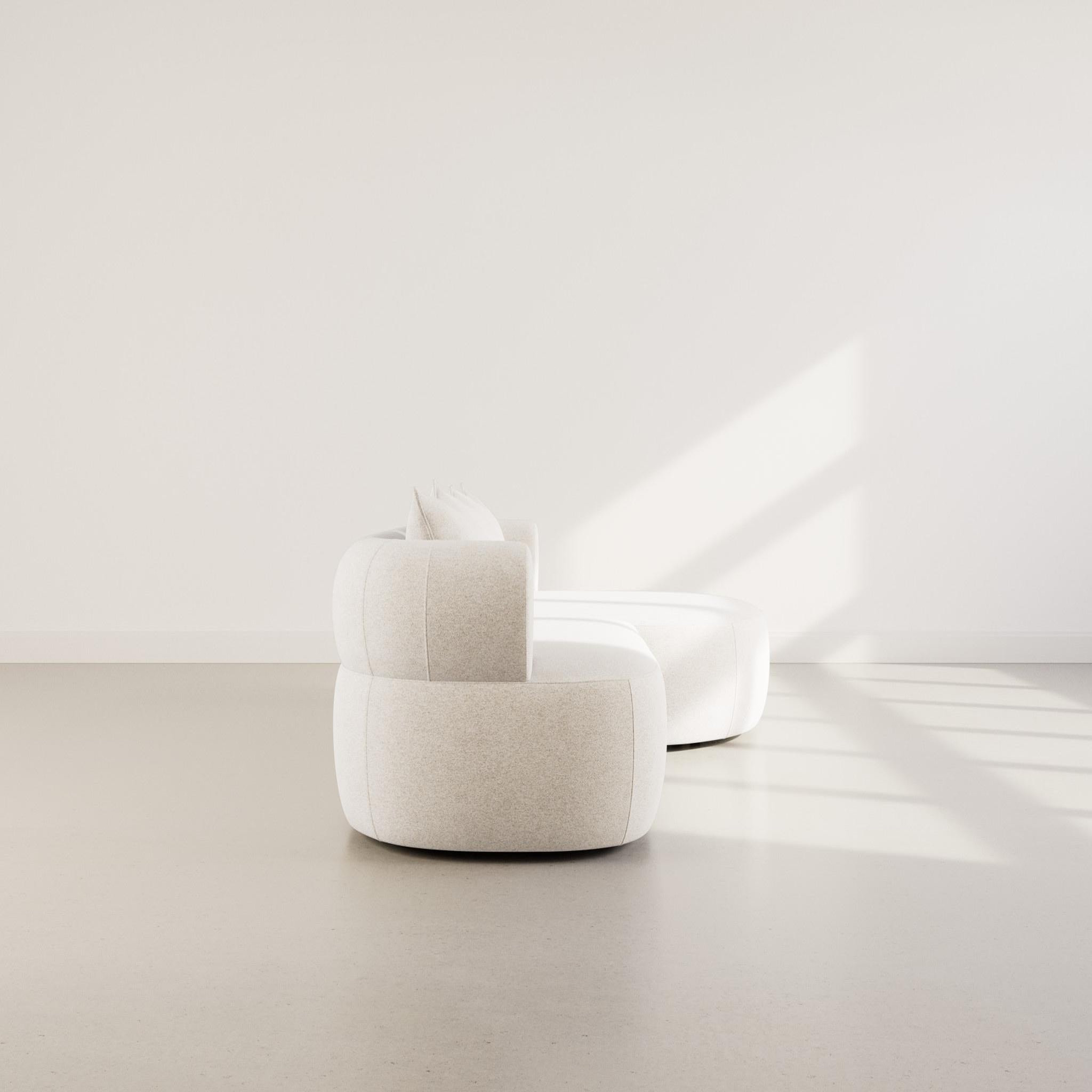 Voir la diapositive 6 : BEST MOBILIER Angela - canapé d'angle droit 4 places en velours texturé
