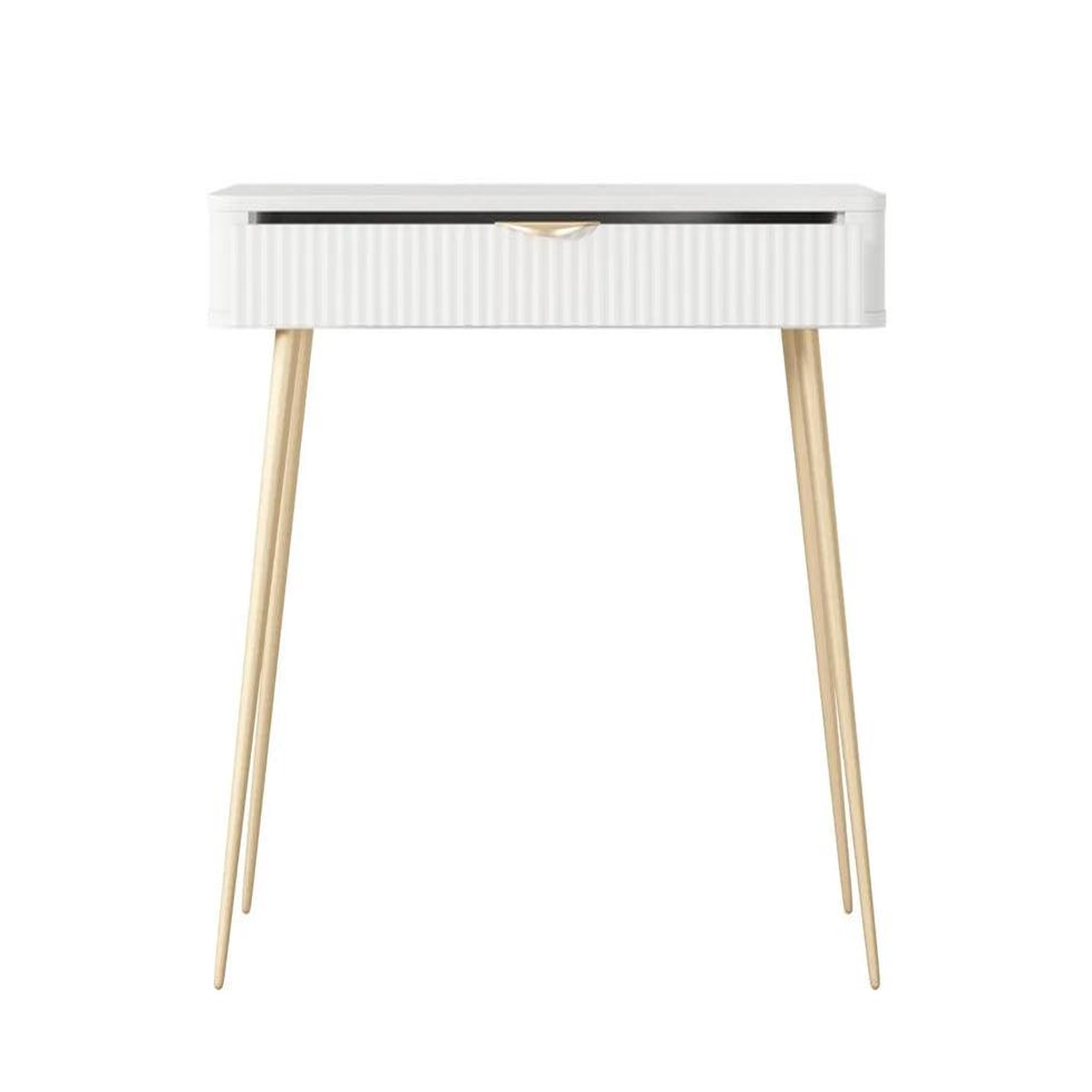 CASANOVA PARIS Joudy - bureau 100cmeffet rainuré. Coloris disponibles : Beige, Blanc, Noir