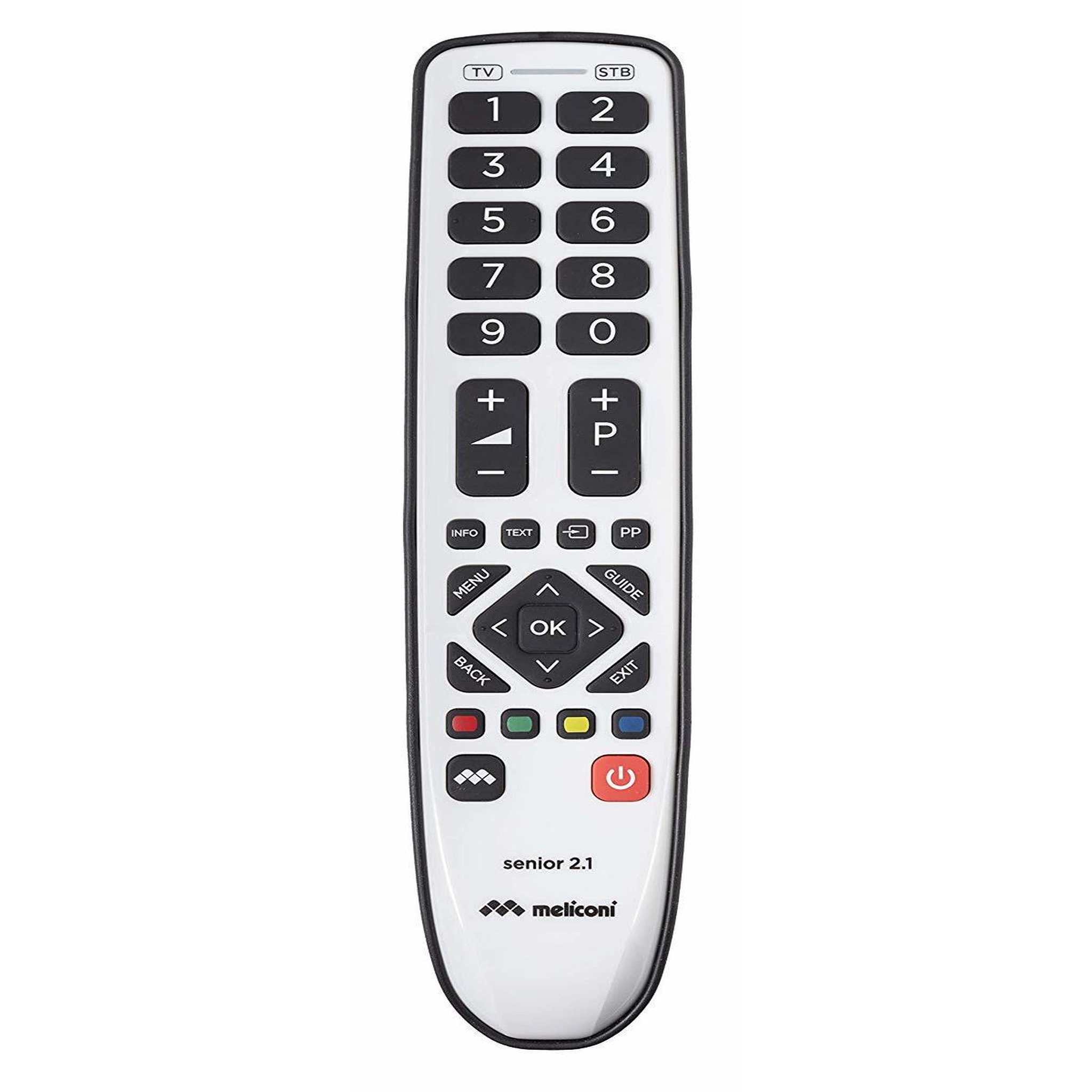 Voir la diapositive 2 : Meliconi Télécommande universelle 2 en 1 Meliconi 806169 Practical Gumbody Senior, argent