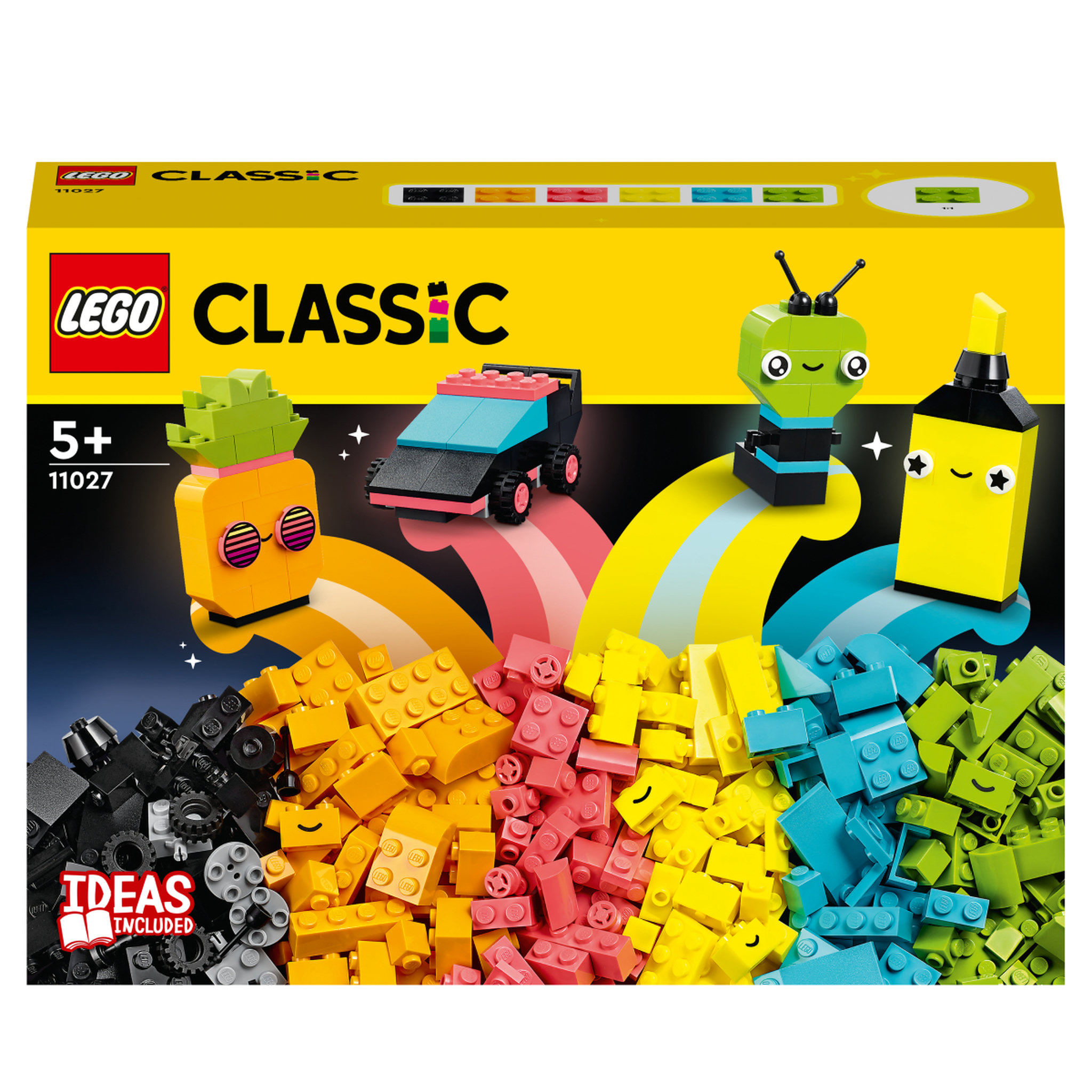 Voir la diapositive 1 : LEGO Classic 11027 - L&rsquo;amusement créatif fluo