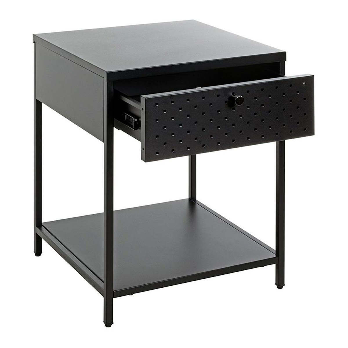 Paris Prix Table de Chevet 1 Tiroir  Boston  53cm Noir