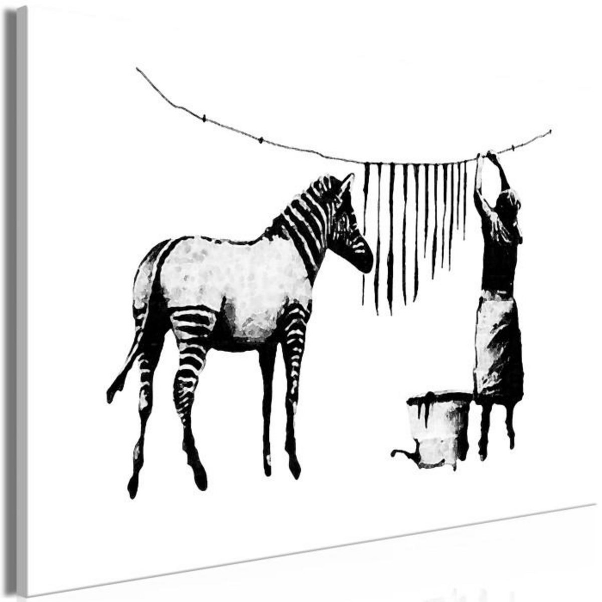 Paris Prix Tableau Imprimé  Banksy - Washing Zebra Wide