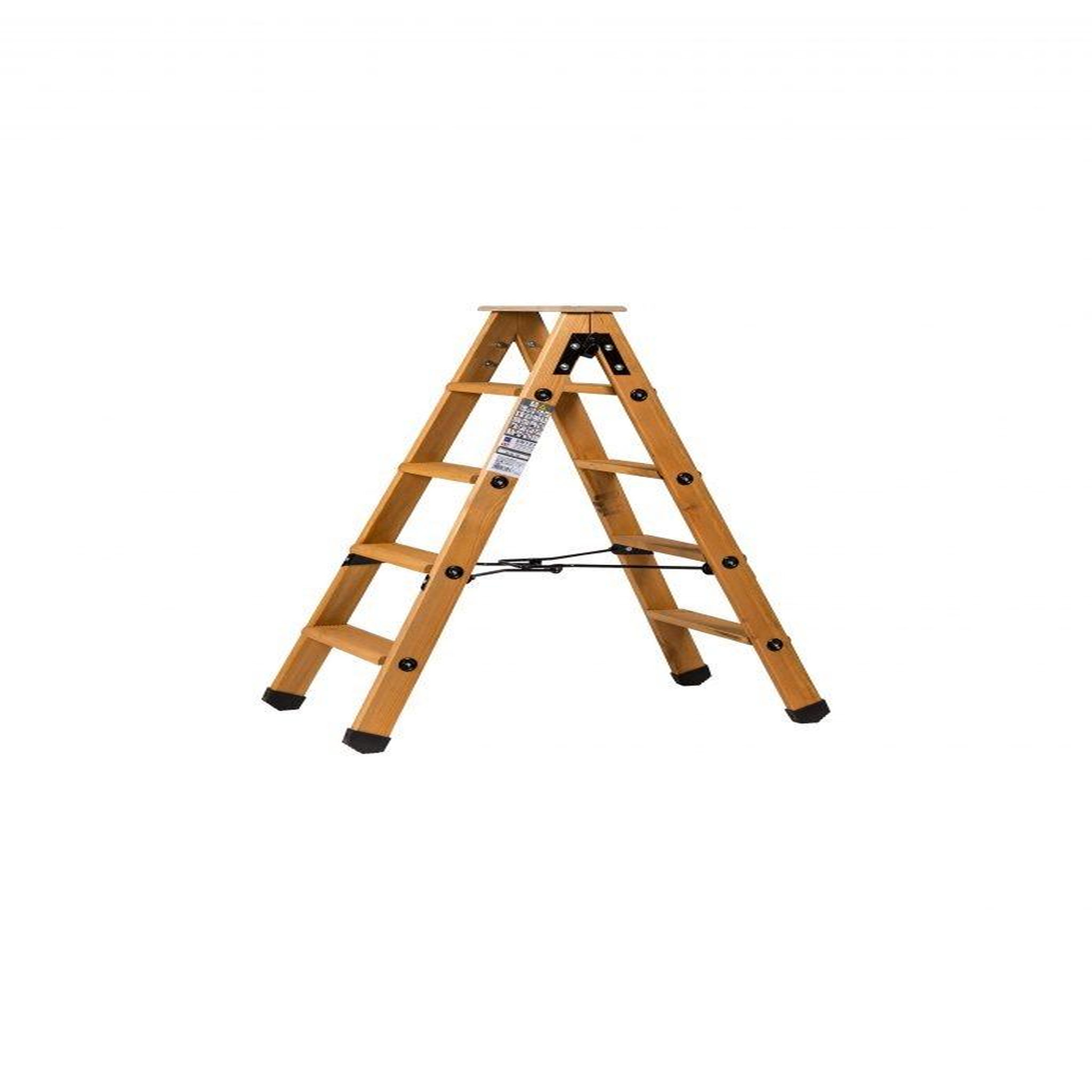 Centaure Escabeau double accès bois 2x4 marches + tablette - hauteur de travail 2,45m