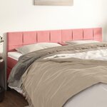 VIDAXL Tetes de lit 2 pcs Rose 80x5x78/88 cm Velours