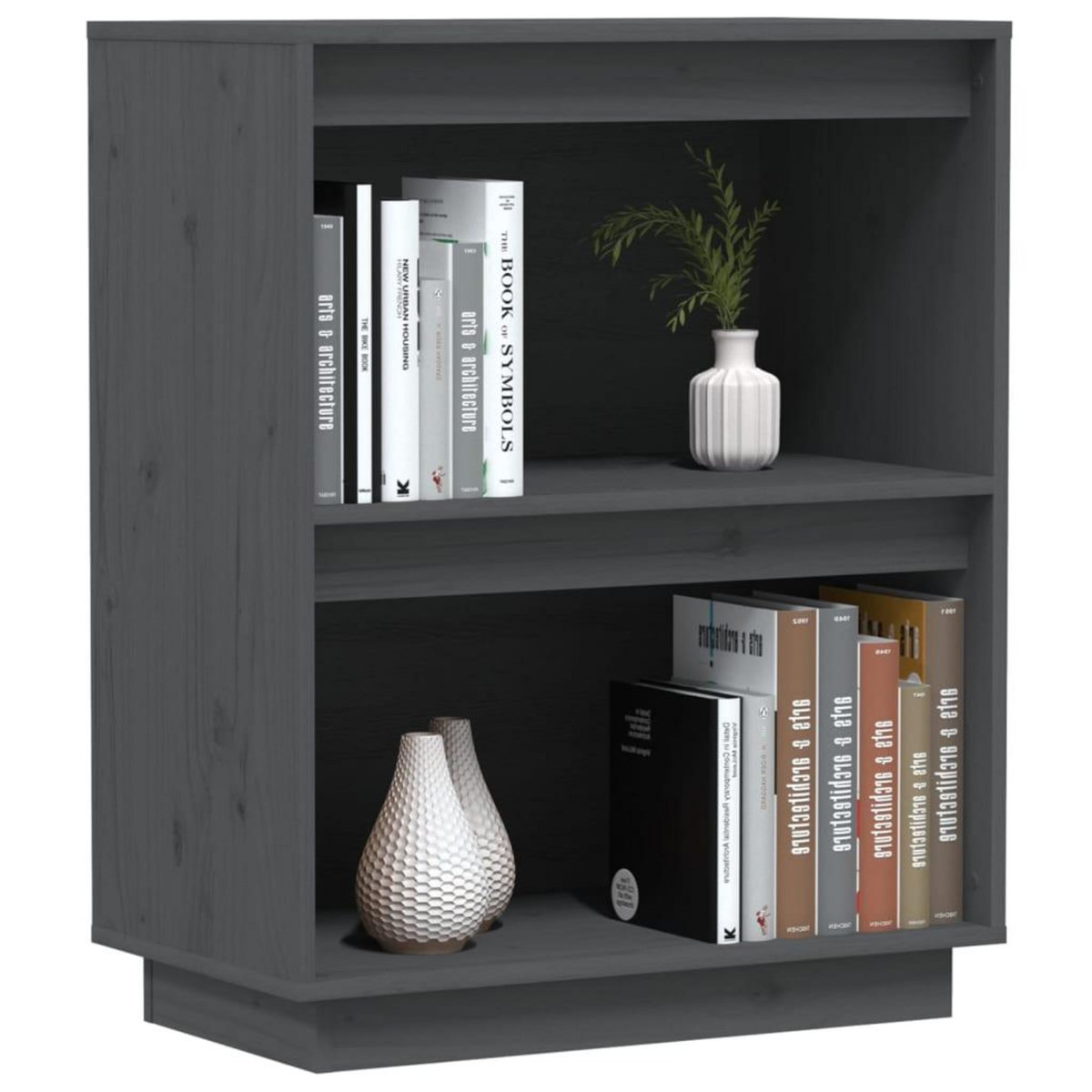 VIDAXL Armoire console Gris 60x34x75 cm Bois de pin solide