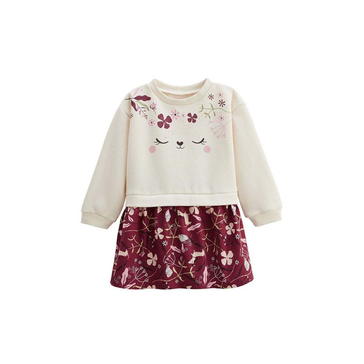 Petit Béguin Robe enfant en molleton Mila