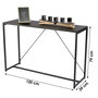 Voir la diapositive 3 : DIVERS Console design en métal Madison - L. 120 x H. 79 cm - Noir