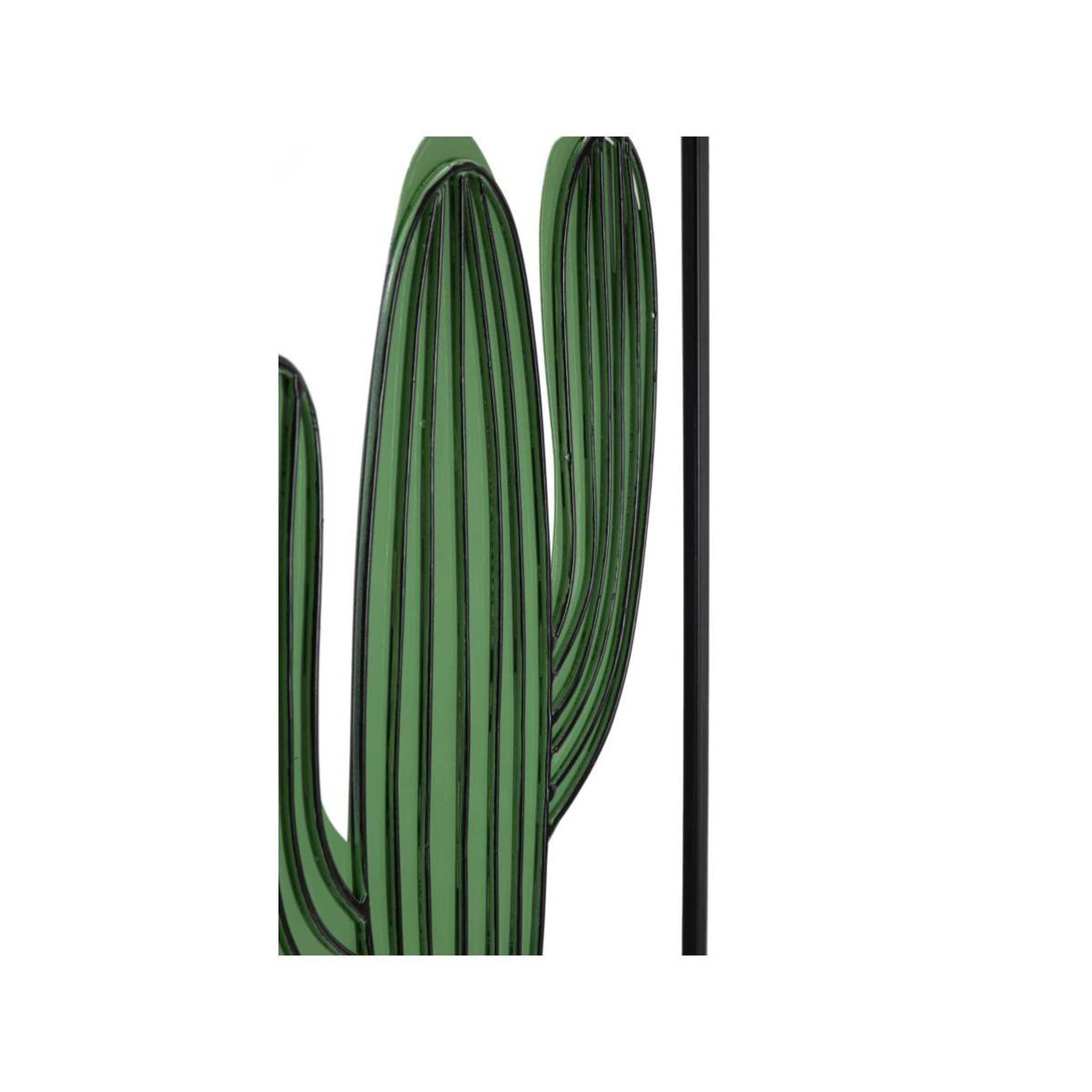 Voir la diapositive 3 : Paris Prix Lot de 3 déco murales  cactus  46cm vert & noir