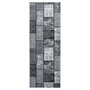 VIDAXL Tapis BCF Gris avec motif de blocs 80x150 cm