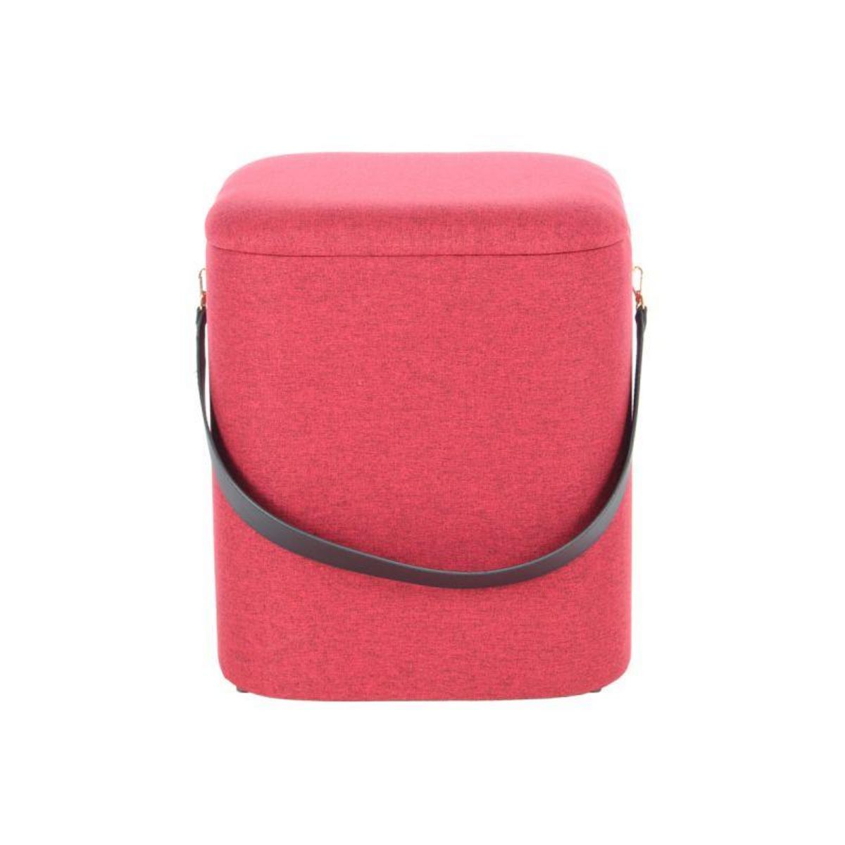Paris Prix Lot de 2 Poufs & Coffres de Rangement  Arabella  44cm Rouge & Noir