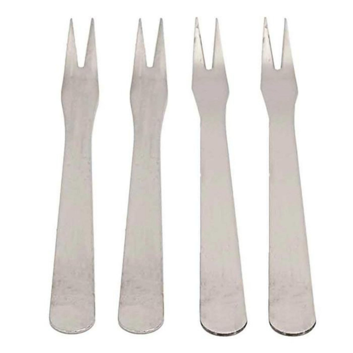 Paris Prix Lot de 4 Fourchettes à Escargot  Métal  13cm Argent