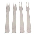 Paris Prix Lot de 4 Fourchettes à Escargot  Métal  13cm Argent