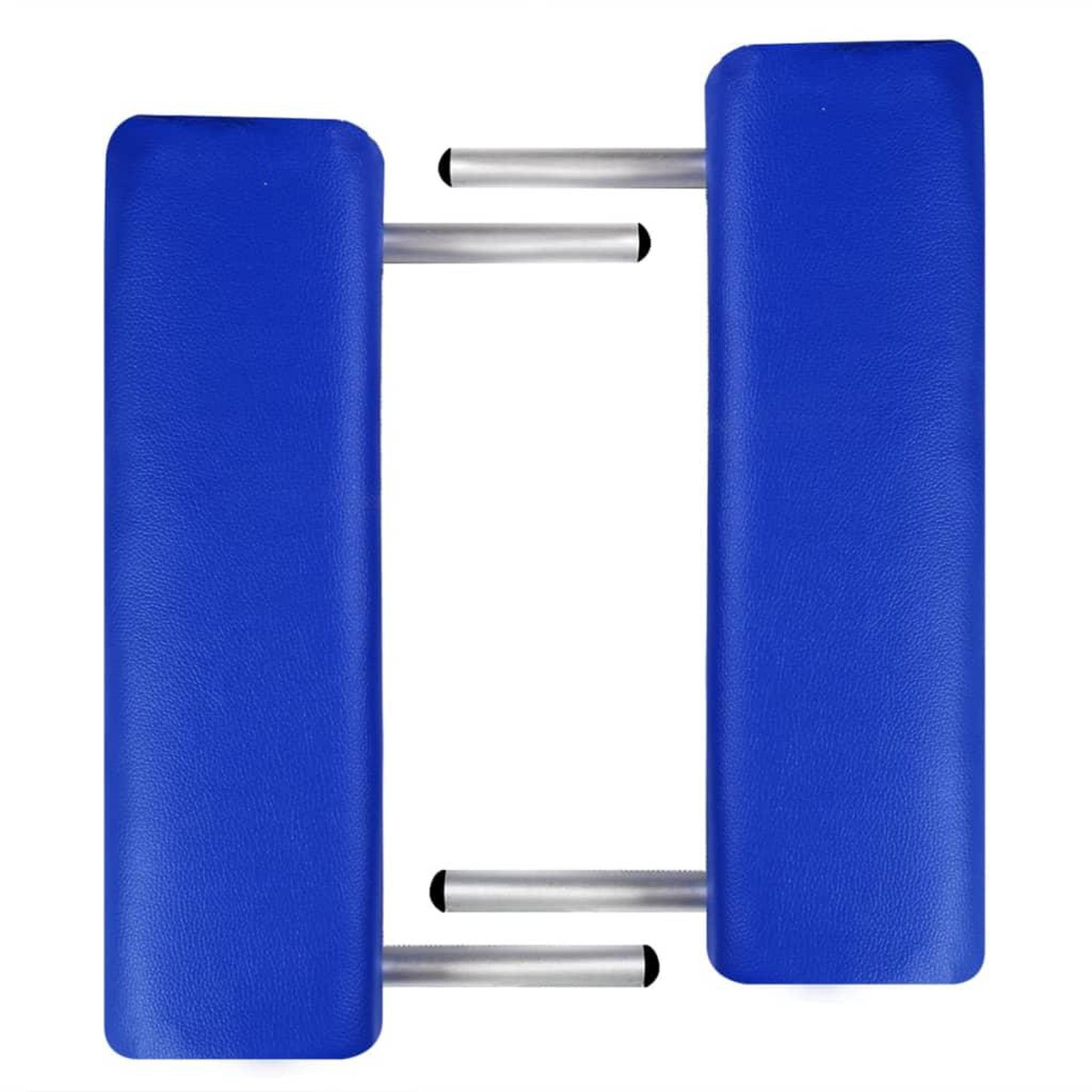 Voir la diapositive 4 : VIDAXL Table pliable de massage Bleu 3 zones avec cadre en aluminium