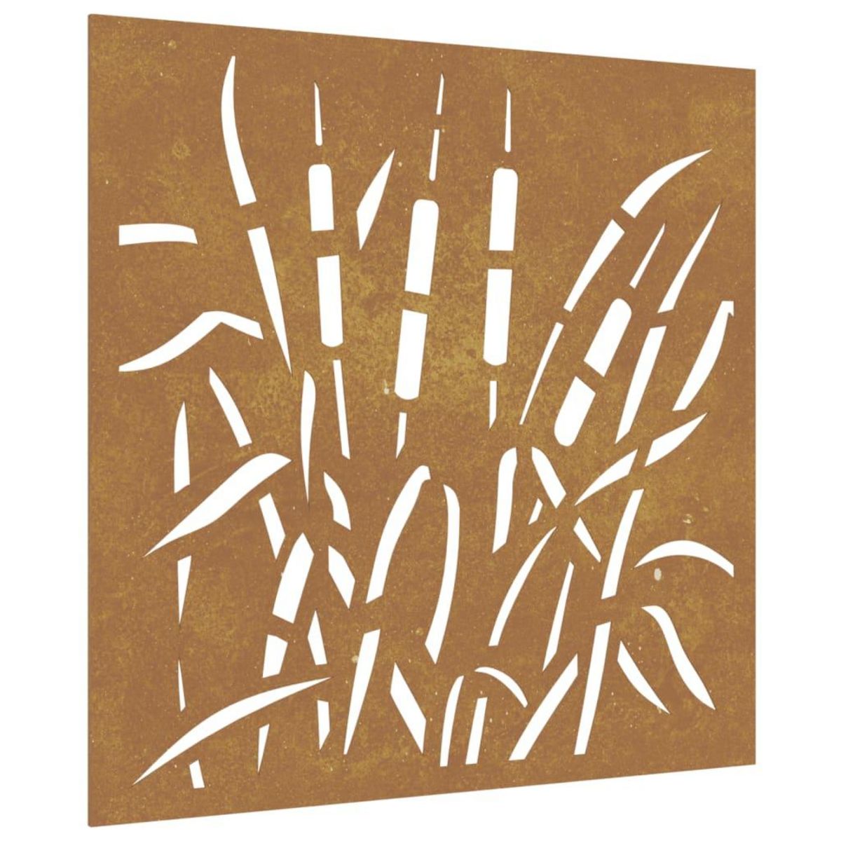 VIDAXL Decoration murale jardin 55x55 cm acier corten design d'herbe