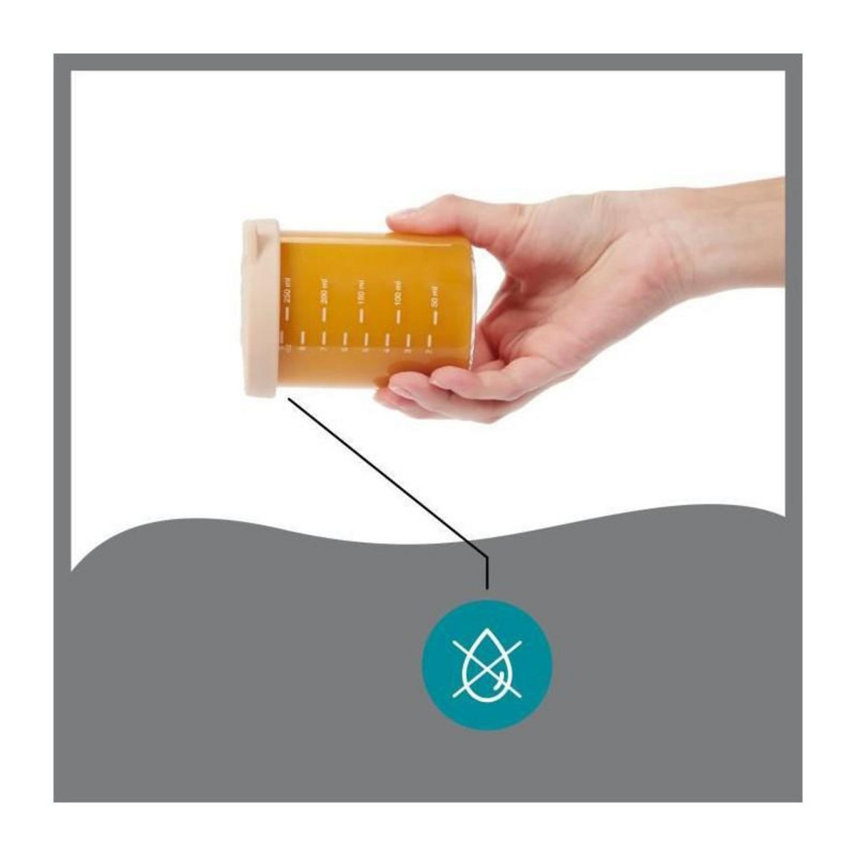 BABYMOOV Babymoov ISY BOWLS 9 Pots de conservation en Verre Borosilicate Gradués - 6x250ml + 3x120ml