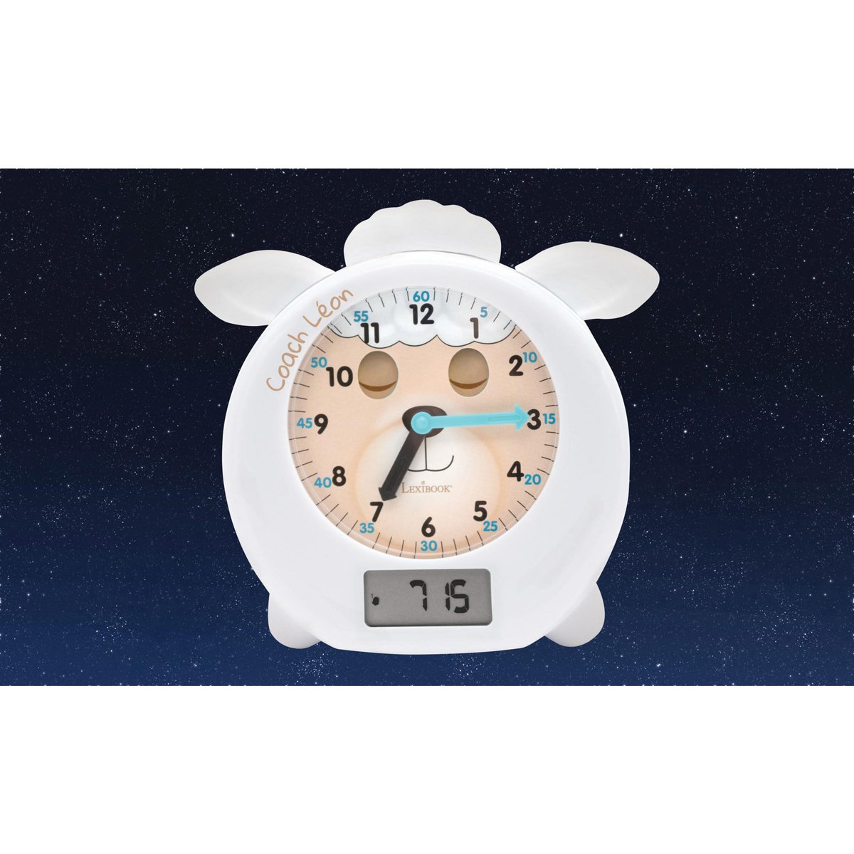 Lexibook LEON mon Réveil Éducatif Coach de Sommeil (Français)