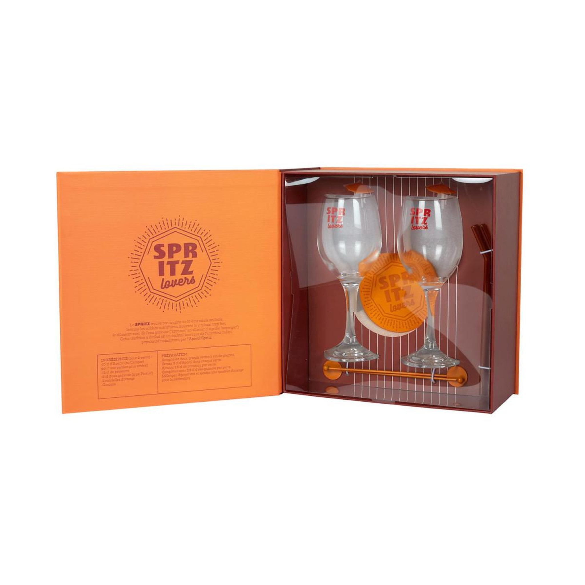 Voir la diapositive 2 : COOK CONCEPT Coffret cocktail 10 pièces  spritz  21cm orange