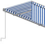 Voir la diapositive 5 : VIDAXL Auvent retractable automatique avec store 3,5x2,5 m Bleu blanc