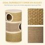 Voir la diapositive 6 : PAWHUT Arbre à chat cylindrique - tour à griffer pour chat - arbre à chat tour - Tonneau griffoir - 3 niches + plateforme - sisal corde d'algues beige