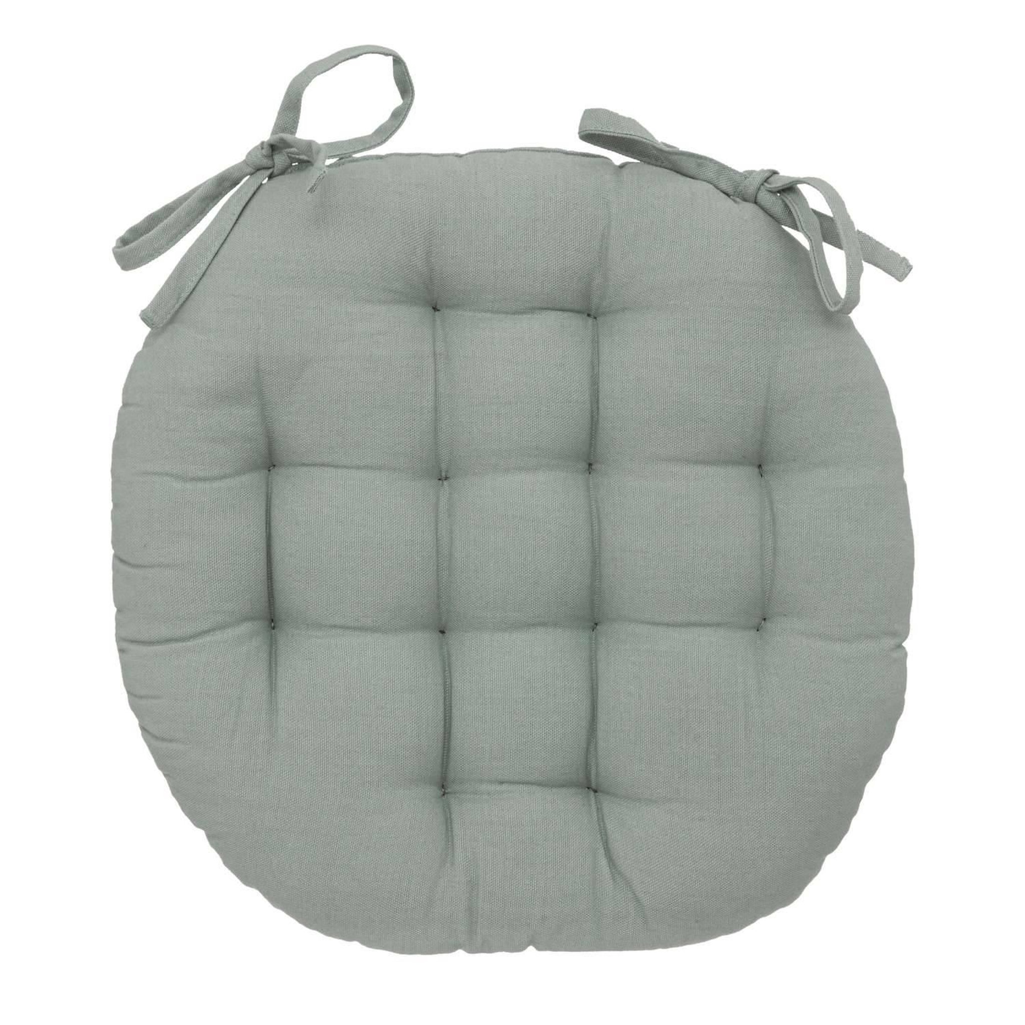 ATMOSPHERA Galette de chaise ronde Alix - Diam. 38 cm - Céladon
