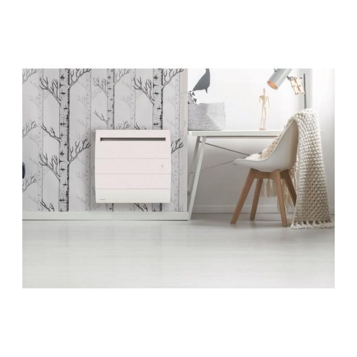 AIRELEC AIRELEC NOV�O modele Horizontal 750 Watts - Radiateur électrique Chaleur Douce - Coloris blanc brillant - Origine France Gara