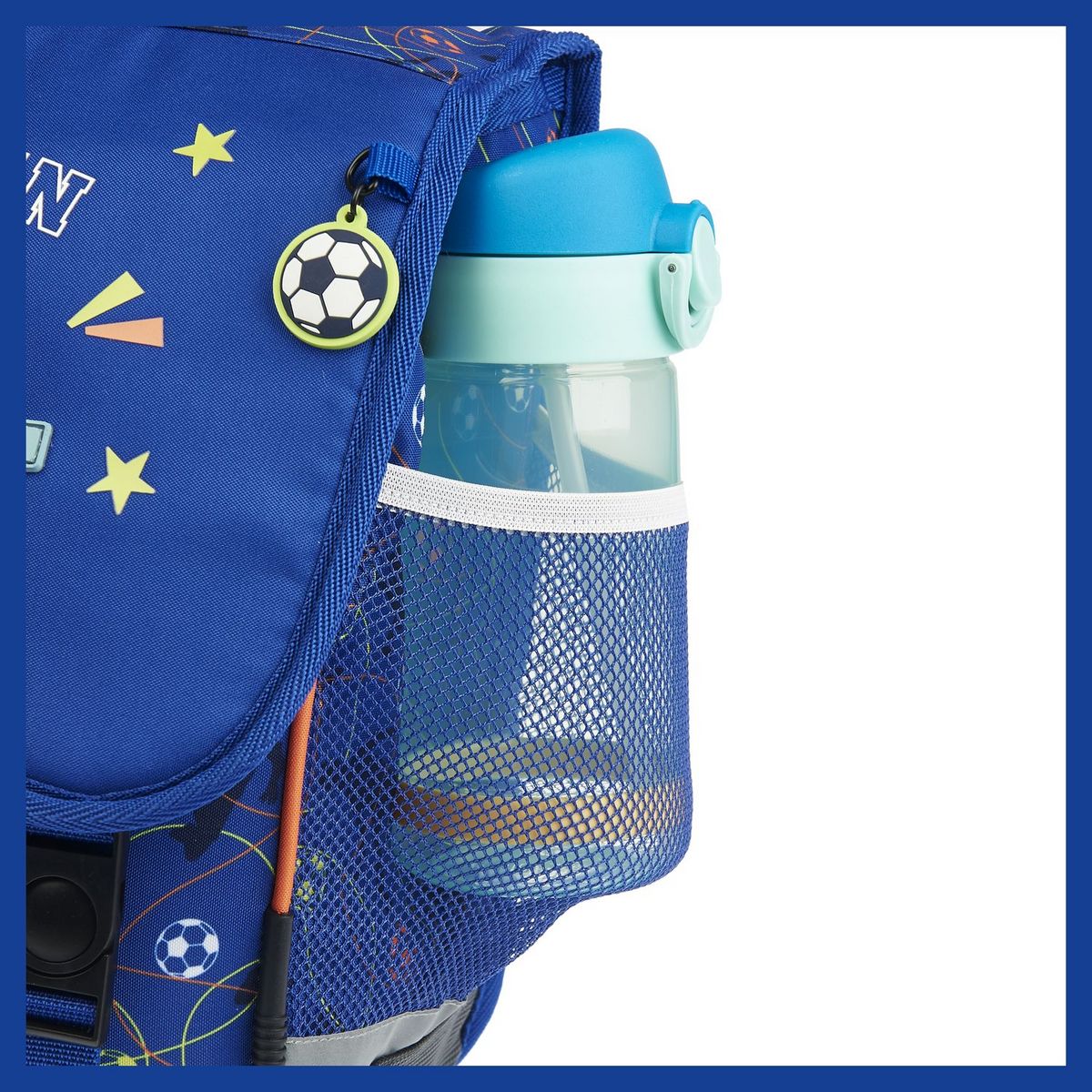 AUCHAN Cartable 36 cm bleu FOOTBALL