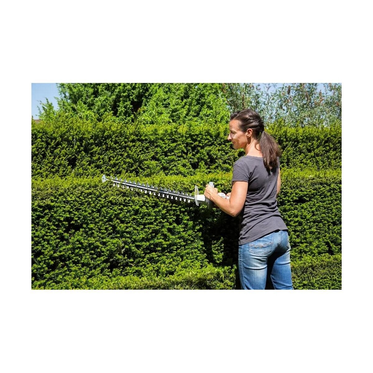 Ikra Taille haie sans fil 20V - Lame de coupe 54 cm - Batterie Lithium 2.0Ah + Chargeur 20V - Très léger IKRA