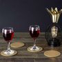 Voir la diapositive 5 : Paris Prix Lot de 4 Dessous de Verre Design  Lilo  10cm Or