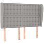 Voir la diapositive 2 : VIDAXL Tete de lit avec oreilles Gris clair 147x23x118/128 cm Tissu