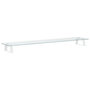 Voir la diapositive 2 : VIDAXL Support de moniteur blanc 100x20x8 cm verre trempé et métal