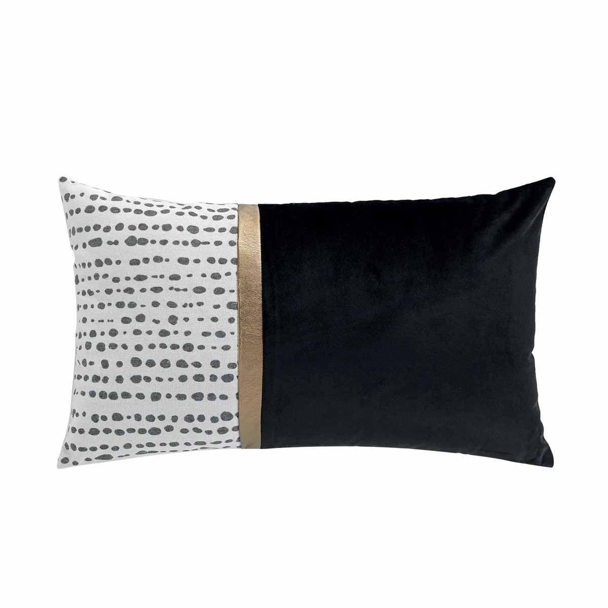 Voir la diapositive 1 : Douceur d'Intérieur Coussin déco imprimé  kenza  30x50cm noir