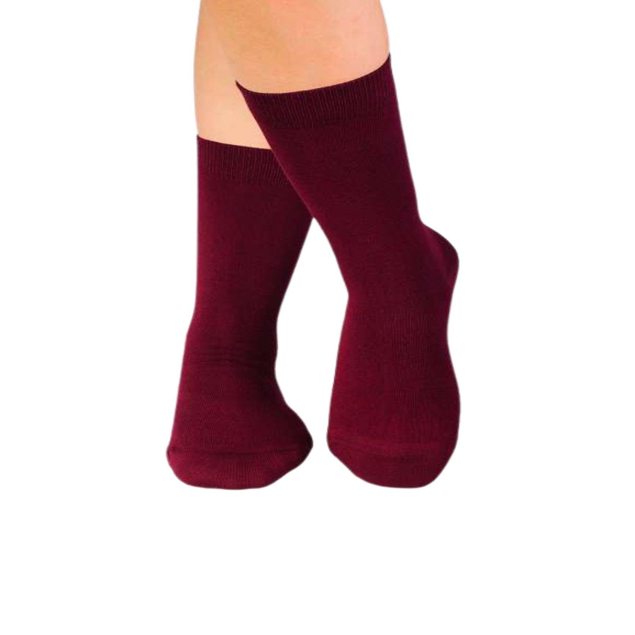 PIRIN HILL Chaussettes en bambou unies bordeaux