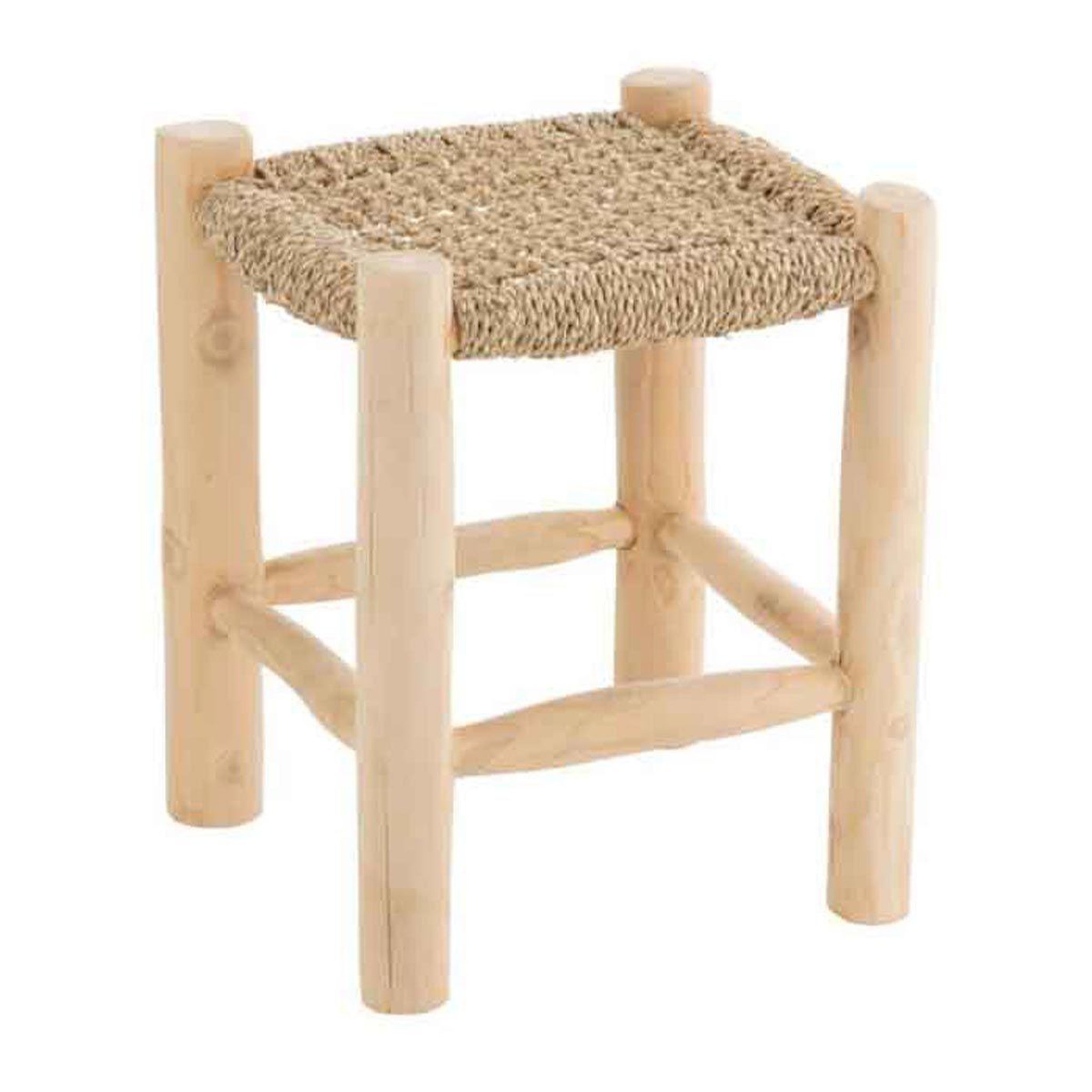 Voir la diapositive 1 : J-LINE Tabouret design en teck  timo  45cm naturel