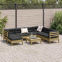 Voir la diapositive 3 : VIDAXL Salon de jardin 8 pcs avec coussins bois de pin impregne