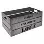 ATMOSPHERA Lot de 3 caisses cagettes Cargo silver