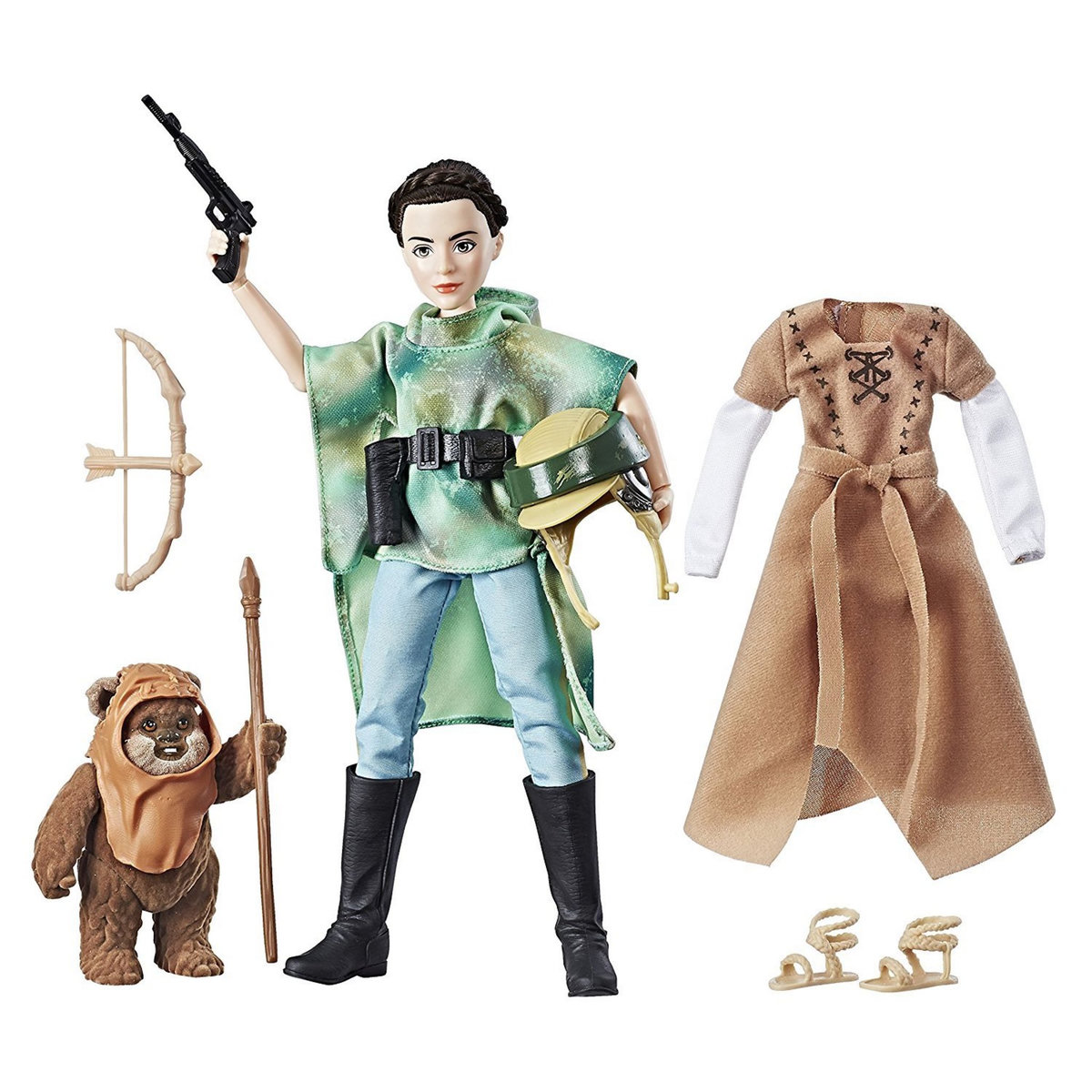 HASBRO Poupée Leia Aventurière et Peluche Ewok - Star Wars Destiny