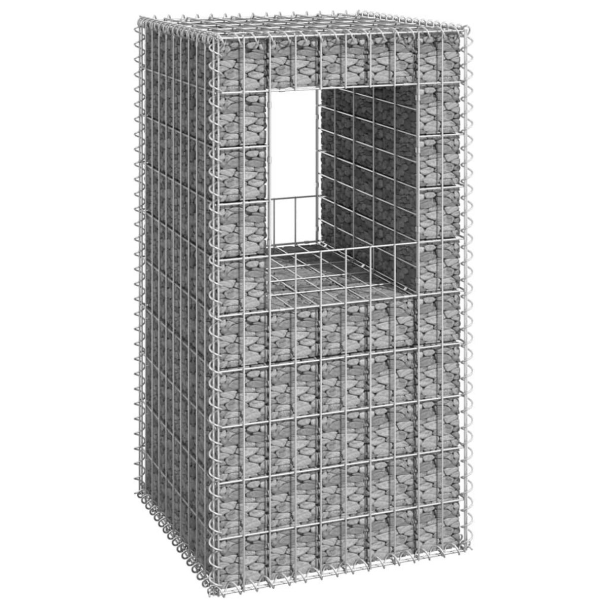 VIDAXL Poteau a panier de gabion 50x50x100 cm Fer