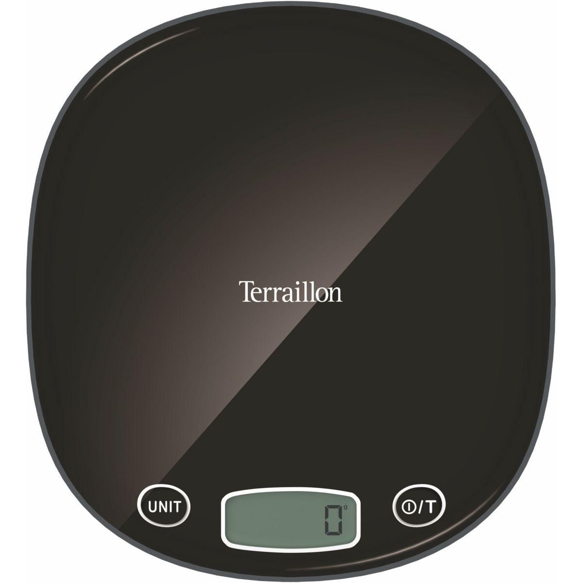 Terraillon Balance de cuisine macaron + noir intense