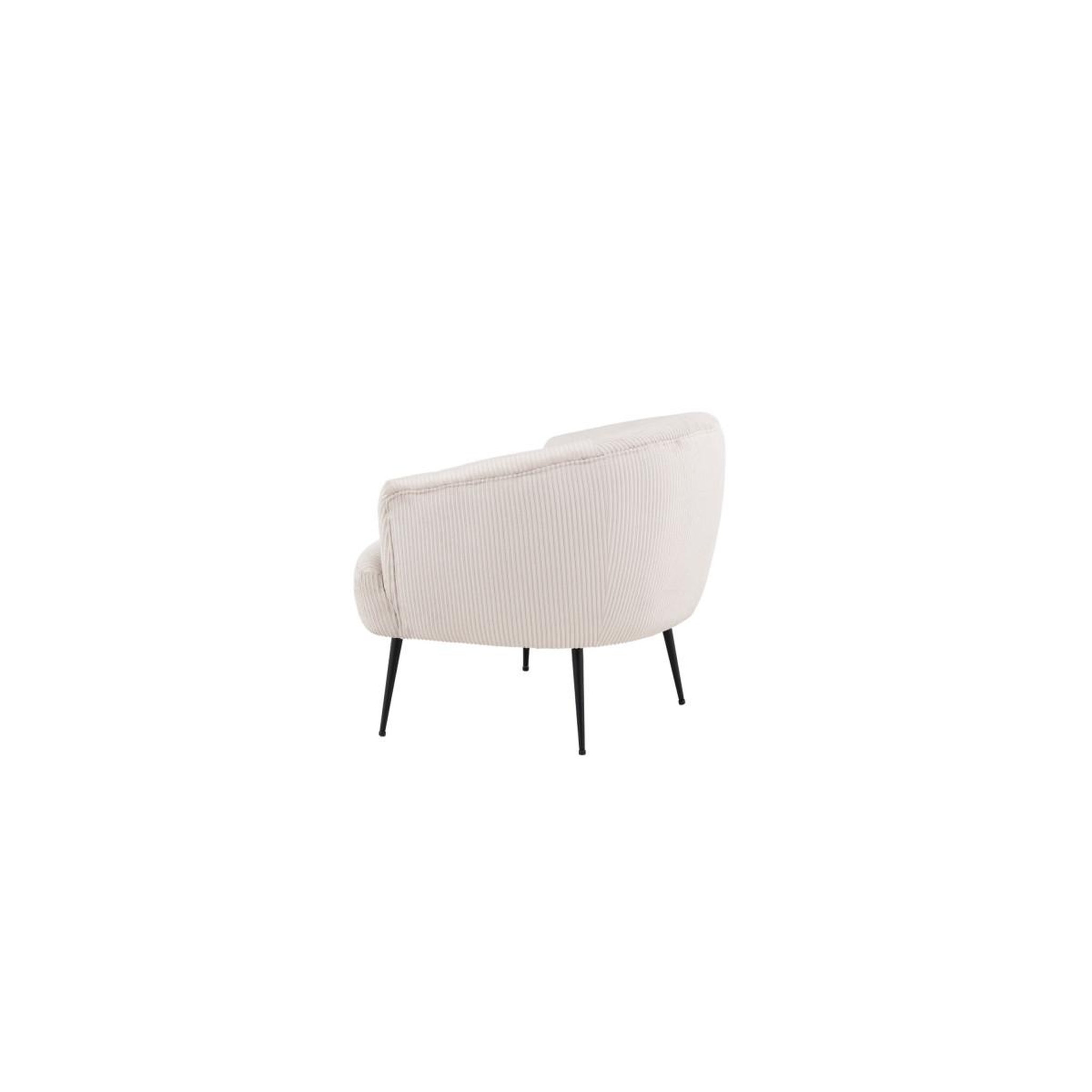 Voir la diapositive 6 : Paris Prix Fauteuil en Velours Côtelé  Derry  79cm Beige
