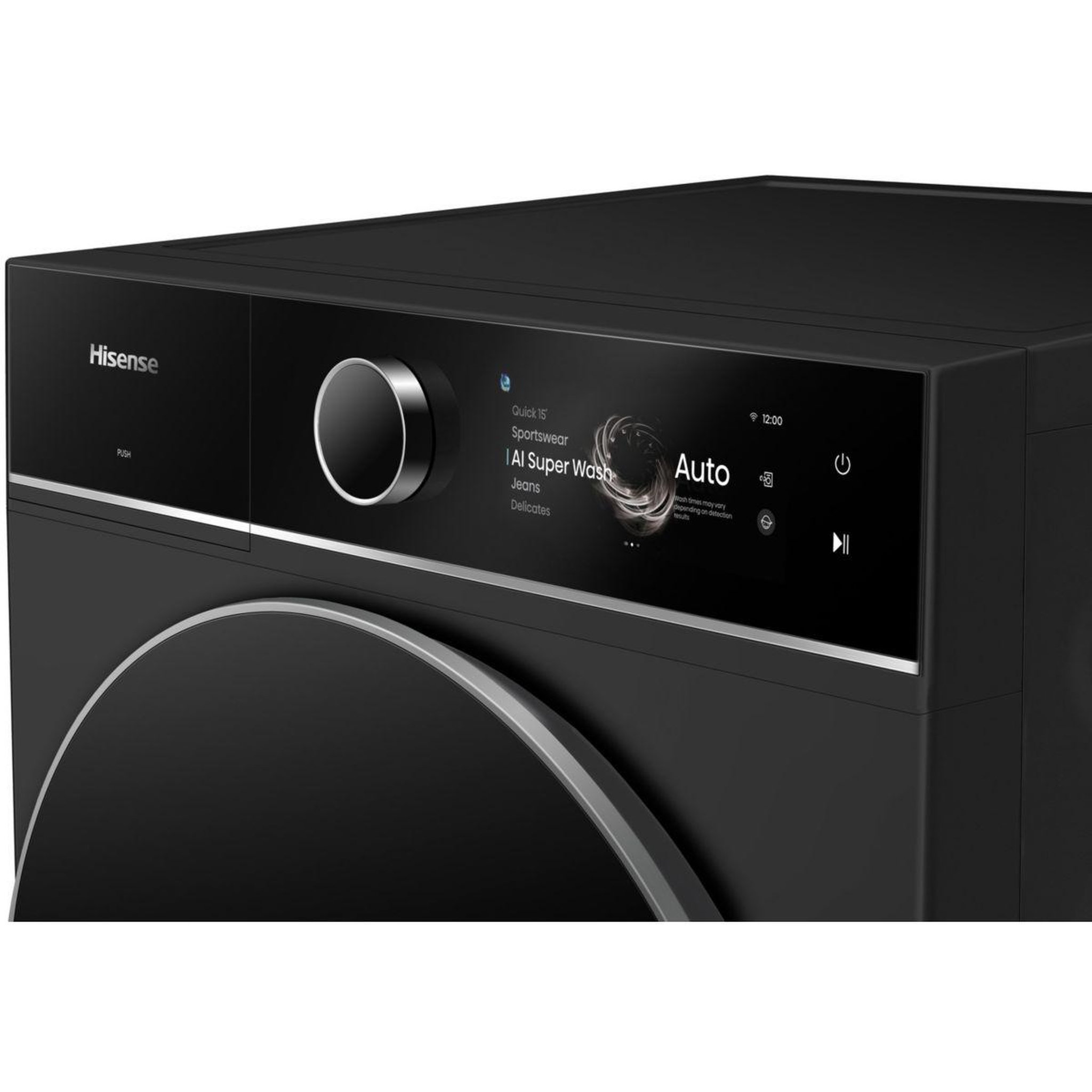 Voir la diapositive 4 : Hisense Lave linge hublot wf7i1248bbr - 12 kg - 1400 tr/min - classe a - moteur induction - autodosage - connecté wifi- noir