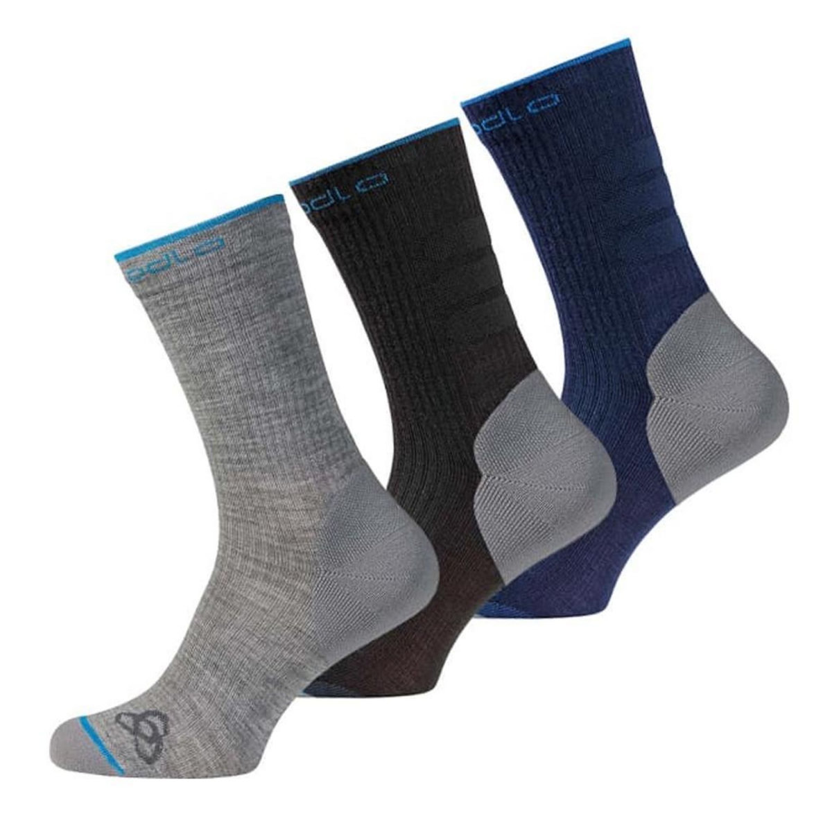 ODLO X3 Paires de Chaussettes /Noir/Marine Mixte Odlo Allround