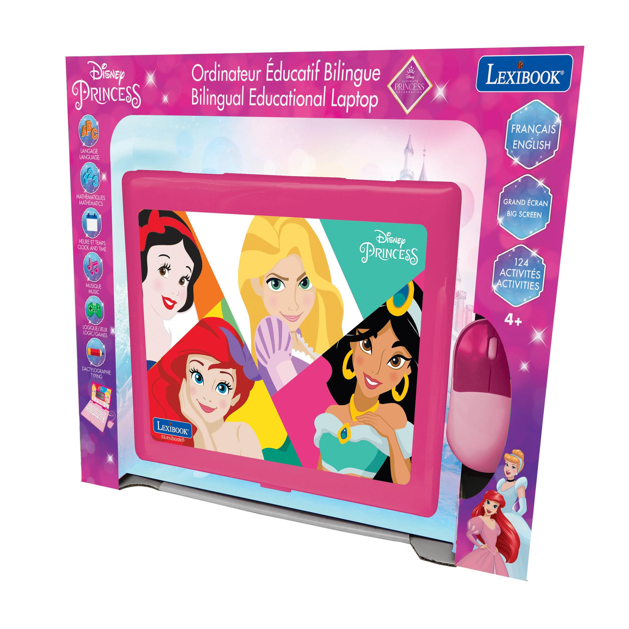 Voir la diapositive 3 : Lexibook Ordinateur portable éducatif bilingue Disney Princesse (FR/EN)