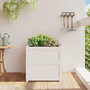 Voir la diapositive 3 : VIDAXL Jardiniere blanc 60x60x60 cm bois de pin massif